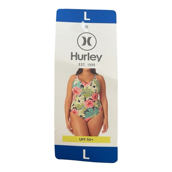 Pink and Green Tropical One Piece Swimsuit - Picture 8 of 9